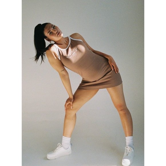 Princess Polly Cheerleaader Mini Ribbed Dress Sz 12 - Picture 3 of 8